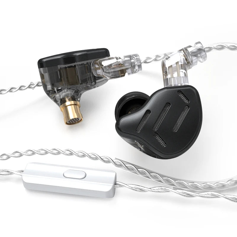 KZ ZAX Headset 16 Units HIFI Bass In Ear Monitor Hybrid technology Earphones Noise Cancelling Earbuds 7BA+1DD Sport Headphones