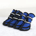 Four season Waterproof XXL Pet Shoes for small to large Dog Oxford Bottom Reflective bandages Pet rain boots large dog shoes