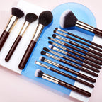 Jessup Makeup Brushes Set 15pcs Professional Makeup Brush Powder Eyeshadow Liner Foundation Blush Blending Zinfandel/Golden