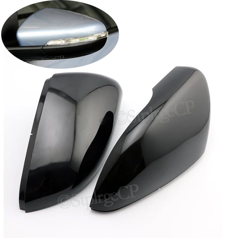 For Volkswagen GOLF 6 VI MK6 GTI R Line R20 Touran Carbon Fiber Pattern Mirror Case Black Side Wing Rearview Mirror Cover