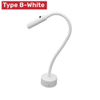 Modern LED Reading Wall Lamp 1W/3W Flexible Hose Bedside Wall Mounted Sconce Bedroom Study Book Wall Light With Switch AC85-265V
