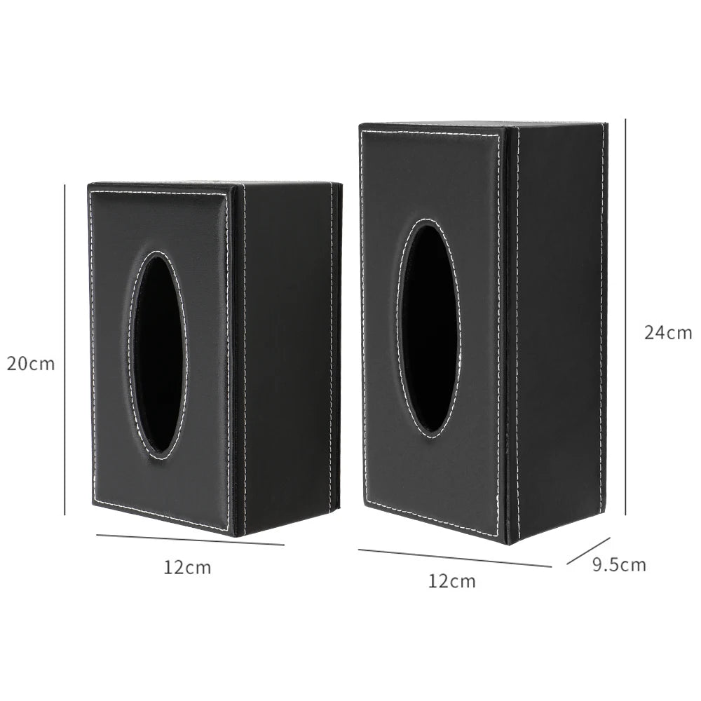PU Leather Tissue Boxes Rectangular Napkin Box Tissue Paper Holder Home Kitchen Organization Home Supplies Anti-moisture