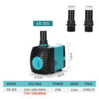 Aquarium Submersible Water Pump 3-60W  Fountain Filter Fish Pond Quiet Water Pump Tank Fountain Side Suction Pump EU US UK Plug