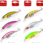 TSURINOYA 6pcs DW75 Sinking Jerkbait Fishing Lure 70mm 8.9g Minnow Hard Lure With Hook ABS Plastic Isca Artificial Leurre