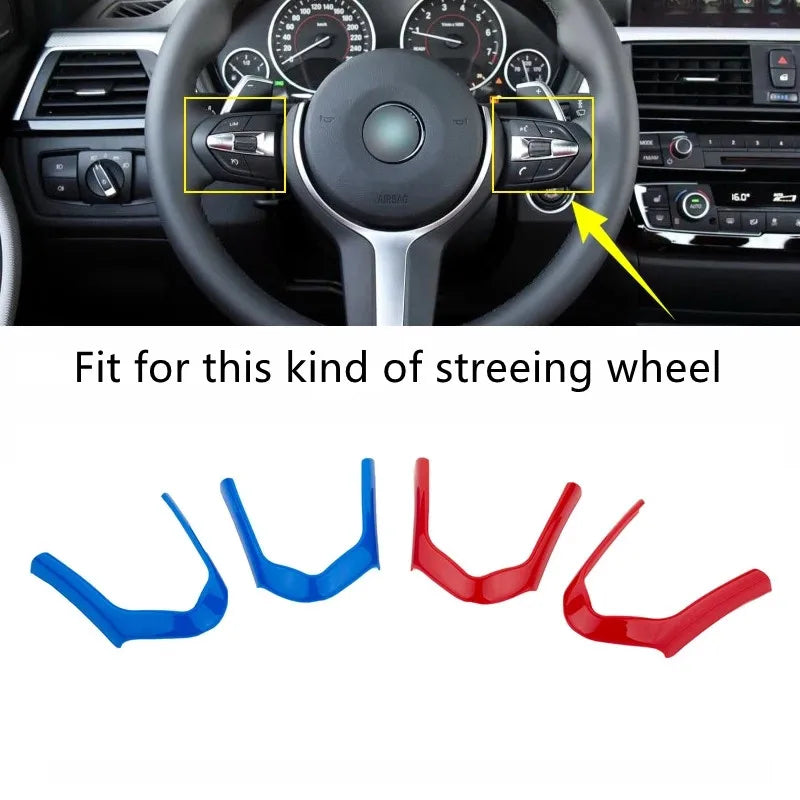 ABS Chrome Steering Wheel Decoration Frame Trim Fit For BMW F20 F22 F21 F30 F32 F33 F36 F06 F12 F13 X5 F15 X6 F16 M-Sport