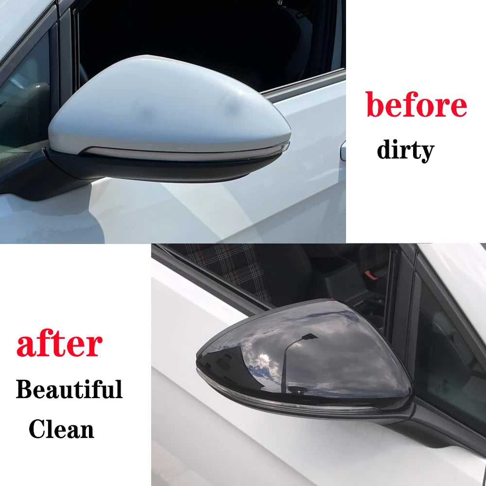 Side Rear View Mirror Cover Caps Signals For VW Golf 7 MK7 7.5 GTI For Touran 2013-2020 Bright Black Mirror Case Car Accessories