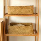 Zerolife-Woven Seagrass Basket for Home Decor, Natural Wicker Basket, Storage Basket, Fruit Bread Towel, Kitchen Table, Rattan