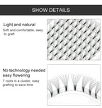 JINYANHUA Pre-Made Volume Lash Extension Fans Short Stem 0.07mm C/D Curl 8-15mm