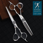 Titan thinning hair scissors stainless steel salon shears, 6.0 inch (1pc)
