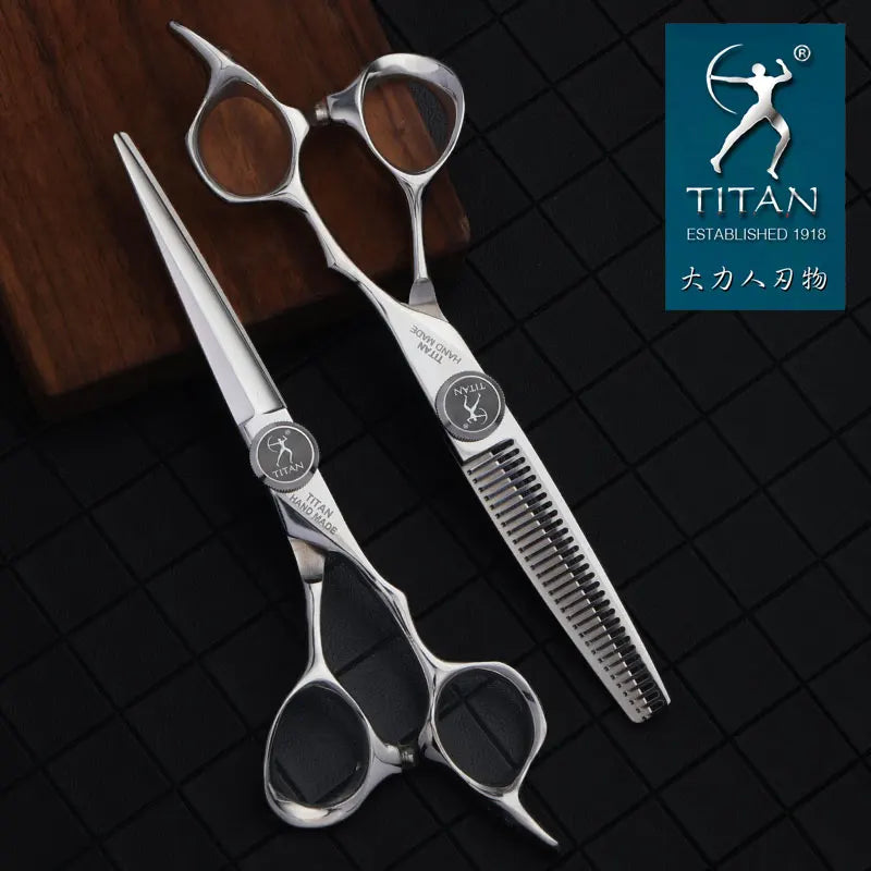 Titan thinning hair scissors stainless steel salon shears, 6.0 inch (1pc)
