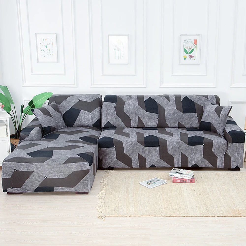 Sofa Cover for Living Room Stretch Printed Sofa Slipcover L shape Corner Sofa Covers funda sofa Elastic Couch Cover 1/2/3/4-seat