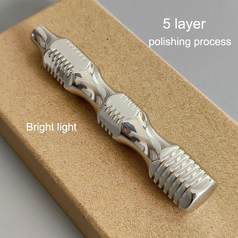 DSCOSMETIC Double Edge Safety Razor Handle, CNC 316 Stainless Steel, Ladder Style