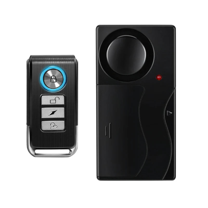 Wireless Vibration Bike Alarm With Remote Control Anti-Theft Alarm 110dB Loud Bike Door Window Motorcycle Security Alarm System
