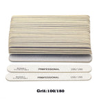 100pcs/lot Professional Nail Files 180/240 Grinding Polishing Manicure Pedicure Double-sided  Nail Buffers Tool Lixas Para Unhas