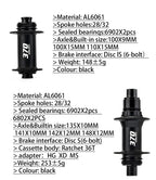 GOLDIX 370 32H Bicycle Hub Sealed Bearing Center Lock Disc Brake J-Bend 32 Holes Ratchet 36T BOOST MTB Hub XD / HG / MS