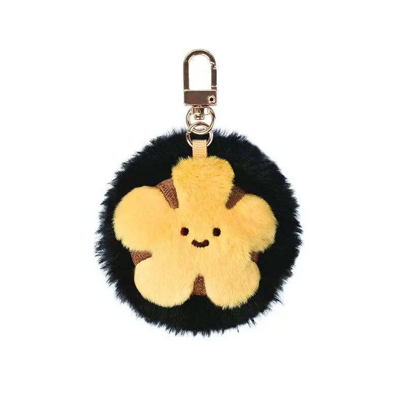Soft seafood Keychain Lobster Simulation Fluffy abalone lobster clam oyster Keyring Kawaii Cartoon Plush Pendant Birthday Gift