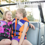 1/2PCS Children Life Jacket With Whistle Adjustable Size Swimming Float Vest Fishing Drifting Swimming Life Vest For Water Sport