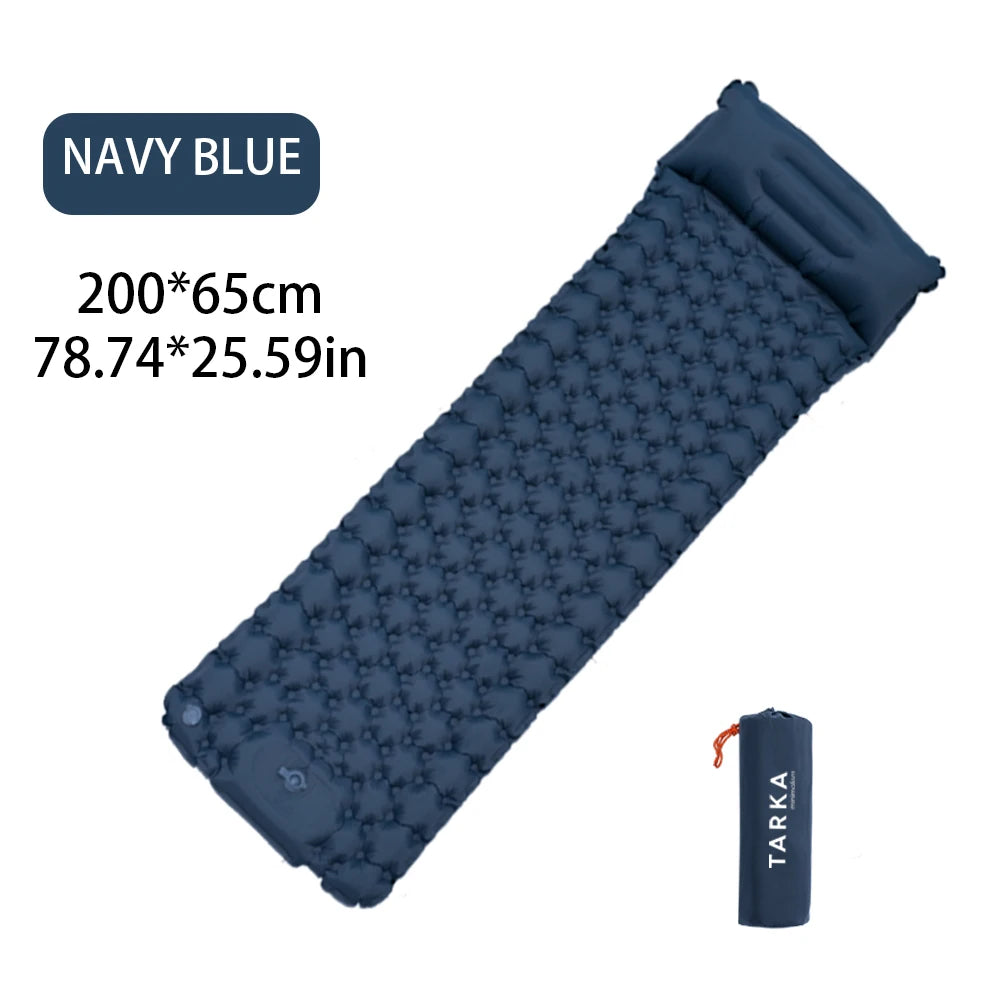 TARKA 2m Lengthen Inflatable Mattress Outdoor Camping Self-Inflating Mats Spliceable Hiking Fishing Sleeping Pad Air Chusion