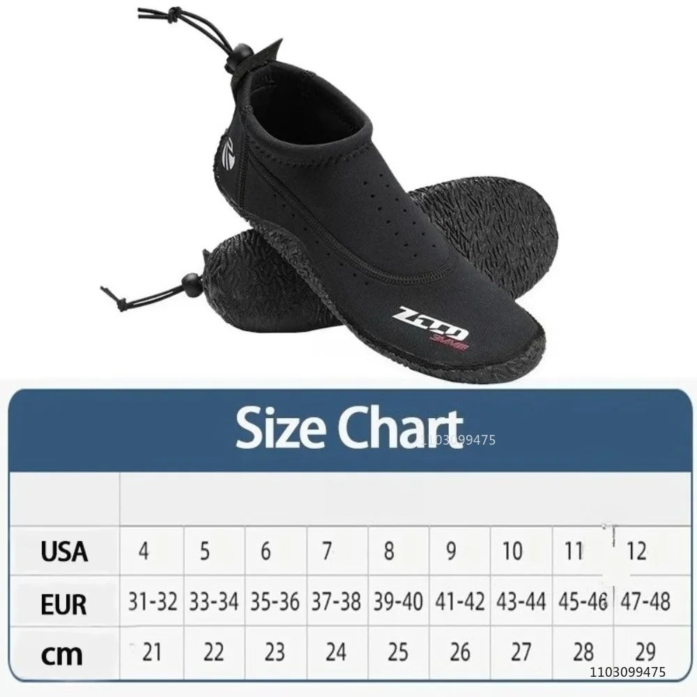 3MM Diving Boots Neoprene Wetsuit Boots for Swimming Fins Men Women Non-Slip Sole Soft Material Snorkeling Barefoot Sneakers