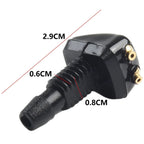 Car Windshield Washer Spray Nozzles, Dual Hole Water Jet, Universal Fit, 2pcs
