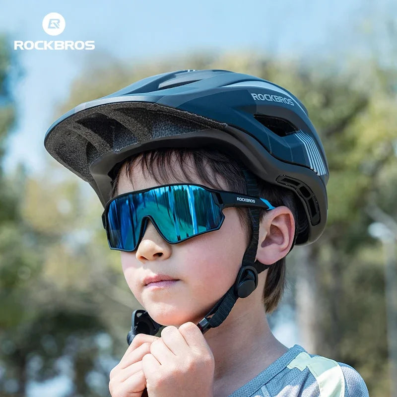 ROCKBROS Sunglasses Girls Boys Polarized Photochromic Goggles Children Out Sports Riding UV Radiation Protection Eyeglasses