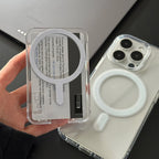 For Magsafe Clear Acrylic Wallet Photo Card Bag For iPhone 17 Air 13 12 11 14 15 16 Pro Max Plus Magnetic Case Cover Accessories