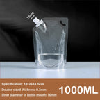 Transparent Spout Beverage Bag Reusable For Outdoor Travel Grain Storage Portable Ic Spout Pouches For Party Fruit Juice Beer