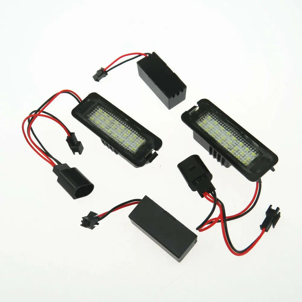 1 Pair LED Number License Plate Light for Golf MK4 MK5 MK6 Passat CC EOS Polo Rabbit Scirocco Beetle 3D0943021A 1J6943021B