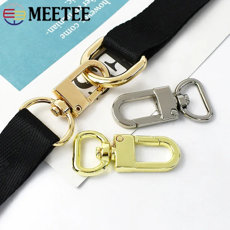 5/10Pcs Meetee 13/16/19mm Metal Belt Buckle Lobster Trigger Clasp Snap Hook Keychain Carabiner for Bag Clip Hardware Accessories