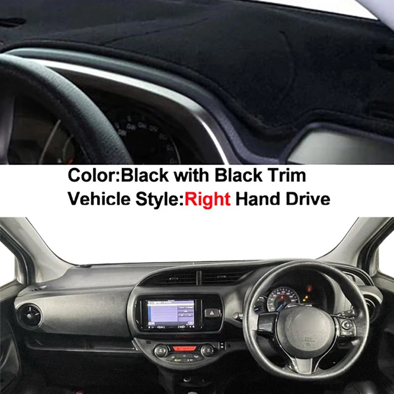 Car Auto Inner Dashboard Cover for Toyota Vitz 2018 - 2020 Center Console Protector Carpet Dashmat Sun-shade Accessories