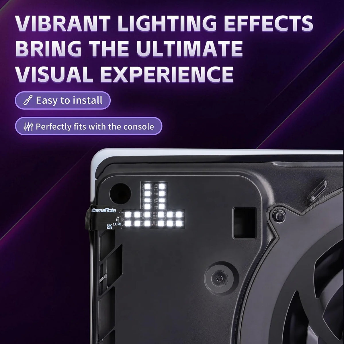 Elevate Your PS5: Dazzling RGB LED Logo Kit, 7 Colors, 40 Effects