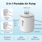 Baseus Mini Air Pump Portable Electric Inflator Wireless Air Mattress Pump with LED Camping Light for Swim Ring Vacuum Bag
