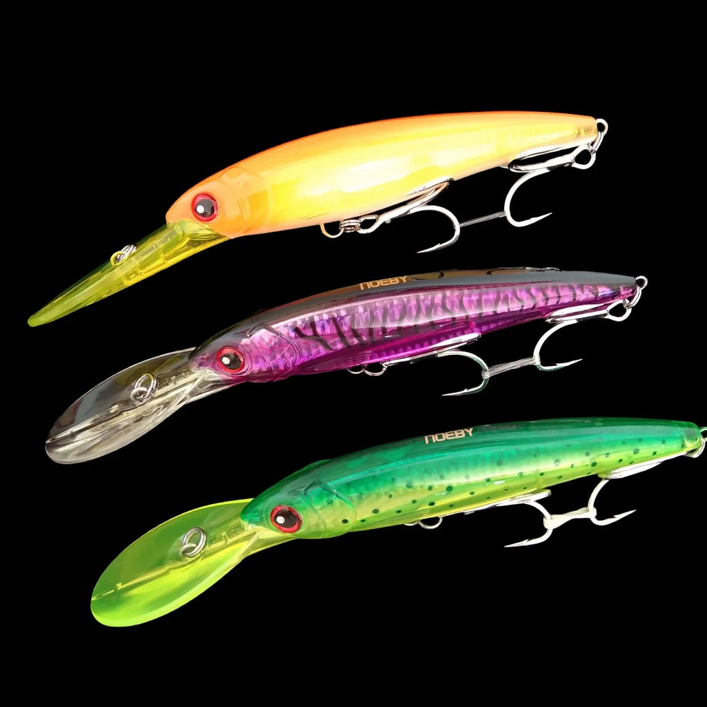 NOEBY 3pcs 140mm 52g Slow Sinking 160mm 73g 12cm 32g  Minnow Fishing Lures Artificial Bait Trolling Wobblers Sea Fishing Lure