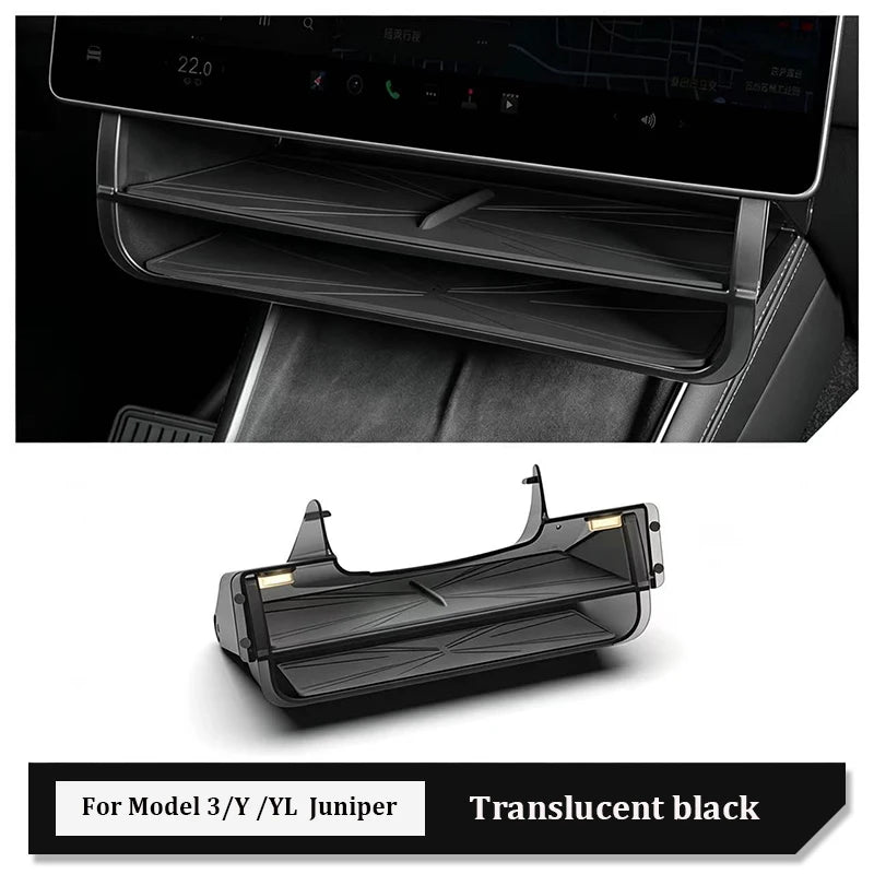 Tesla Model 3/Y Center Console Under Screen Storage Box Organizer Tray, Double Layer