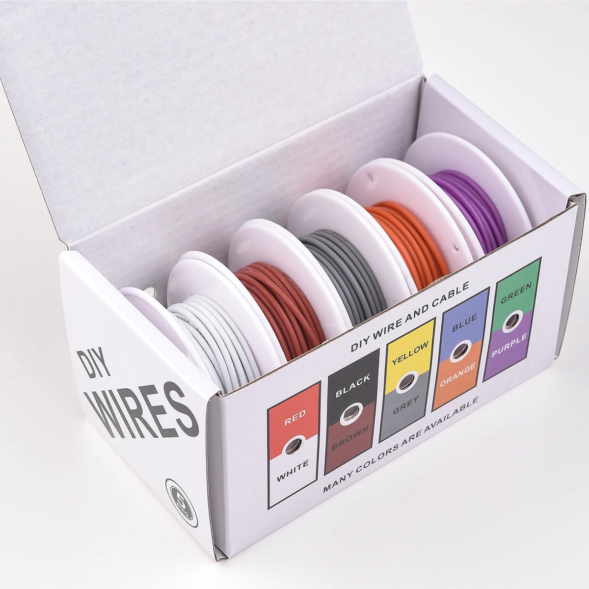 5 Colors 16/18/20/22/24/26/28/30 AWG Stranded Electrical Wire Flexible Silicone Tinned Copper Wires 18 Gauge Hookup Wire Cable