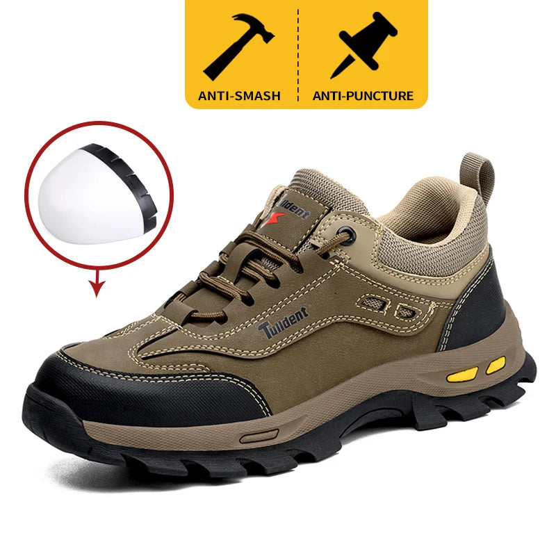 New men's safety shoes, puncture resistant work shoes, men's protective shoes, wear-resistant work boots  Tactical Boots