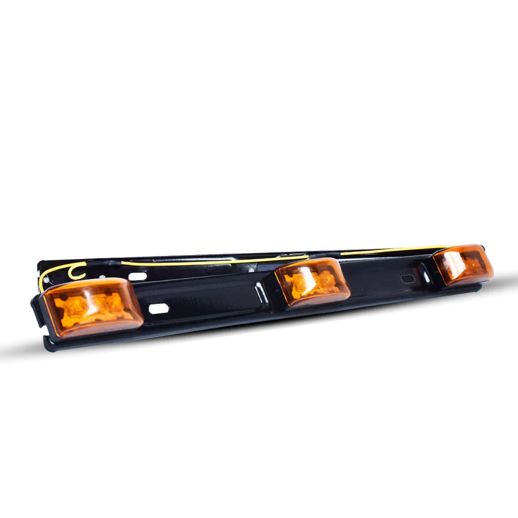 Powerful LED 15 Lights High Mounted Grille/Brake Lights 12V/24V Yellow Red Easy Installation Version For Truck/Lorry/Pick up
