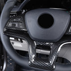 Fit for BYD Song PLUS DM-i EV / Seal U / Sealion 6 2021-2025 Carbon Fiber Printed Interior Steering Wheel Decor Cover Trim