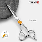 Titan Barber Hair Scissors Professional Grade Hairdressing Shears for Stylists Cutting Thininng CNC Japan Steel Hair Scissors