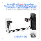 DSLR Camera Cage Side Handle Grip With Trigger Shutter Control Cable for Sony Canon Nikon Camera Carbon Fiber Top Hand Grip