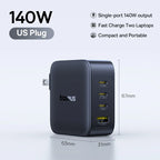 【New Sale】Baseus 140W GaN Charger PD Charger USB C Charger Fast Charge For Macbook Tablet Phone Charger For iPhone 17 16 15 14