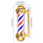 Hairdressing Entrance Lamp Barber Shop Cylindrical Rotating Sign Light Outdoor Shop Name Exclusive Prop Lighting Tool