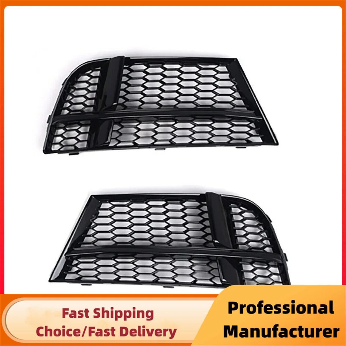 1Pair Car Fog Light Racing Grille For AUDI A3 8V S-line Sedan Sportback Convertible 2017-2019 Front Bumper Fog Lamp Grill Cover