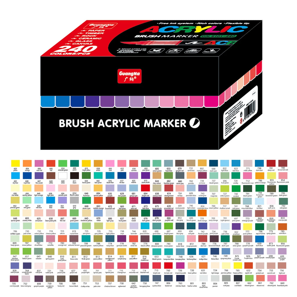 Acrylic Paint Soft Brush Markers Set, Soft Brush Tip Paint Pens and Paint Markers, Acrylic Paint Pens for Wood, Stone, Canvas