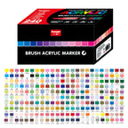 Acrylic Paint Soft Brush Markers Set, Soft Brush Tip Paint Pens and Paint Markers, Acrylic Paint Pens for Wood, Stone, Canvas