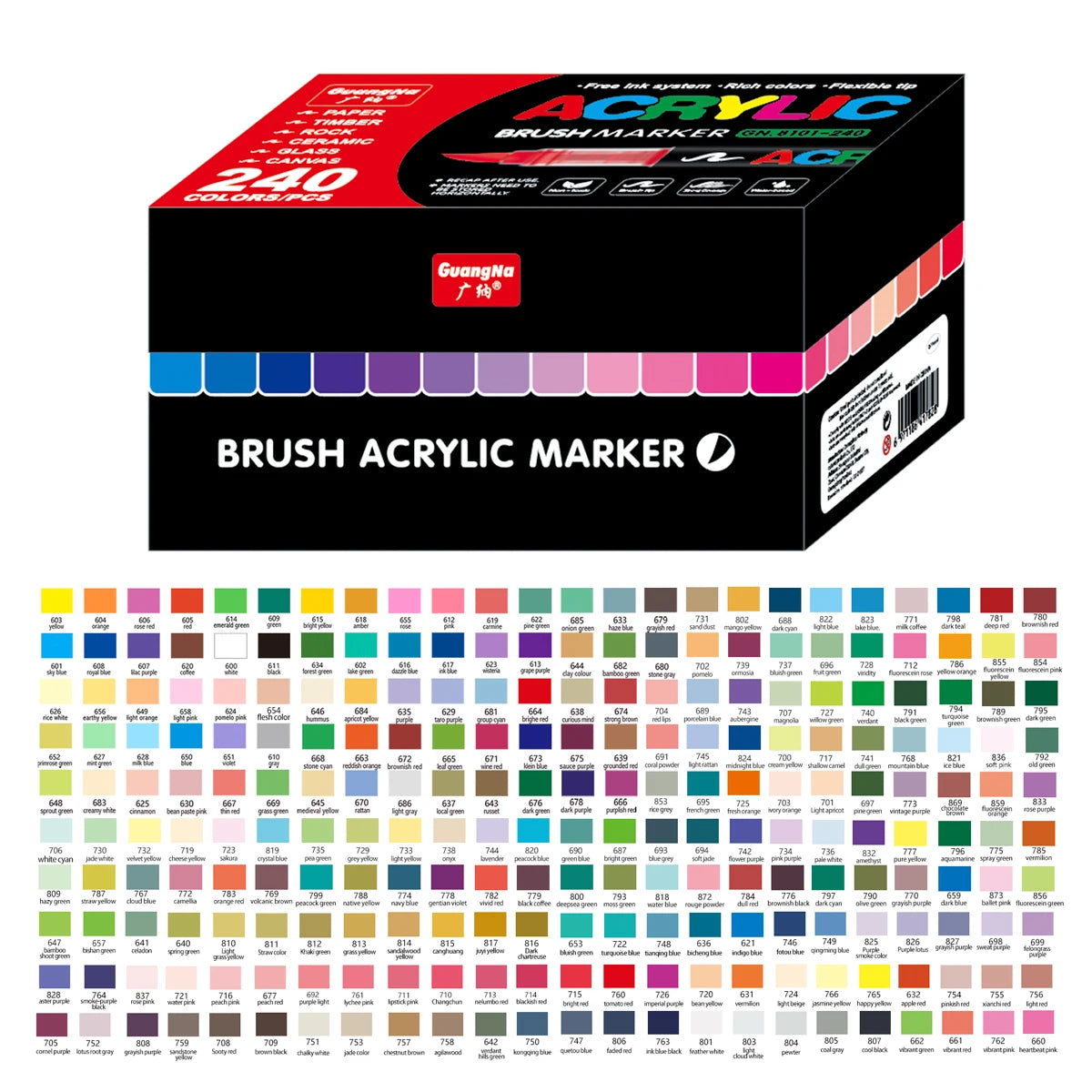 Acrylic Paint Soft Brush Markers Set, Soft Brush Tip Paint Pens and Paint Markers, Acrylic Paint Pens for Wood, Stone, Canvas