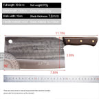 Chinese chopping knife, 7.8mm thick handmade forged butcher bone cleaver, durable hard blade