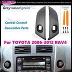 Center Dashboard Panel for Toyota Rav4 Air Vent Radio Window Trim Prada Panel 2006 - 2012 Grey wood grain plastic accessories CD