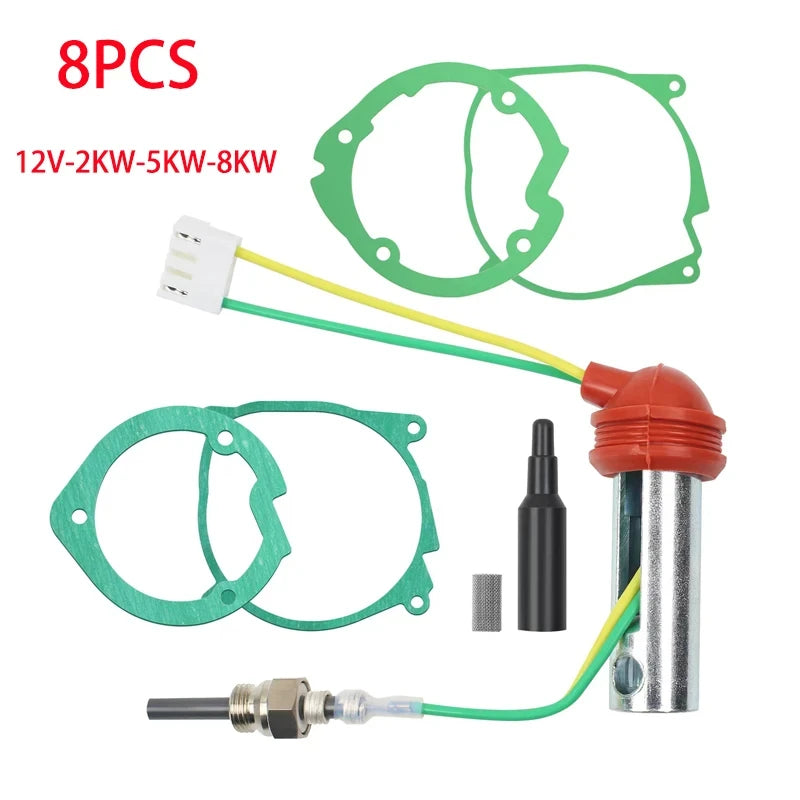 Car Air Diesel Gasket Ceramic Glow Plug Kit For 12V 2KW 5KW 8KW Chinese Diesel Heater Parking Heating Ignition Plug Kit