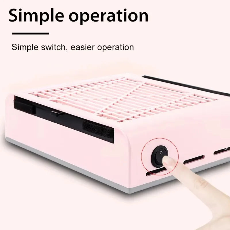 Professional Powerful Nail Duster Exhaust Fan for Nail Art Vacuum Collector Gel Nail Duster for Nail Art Salon Equipment